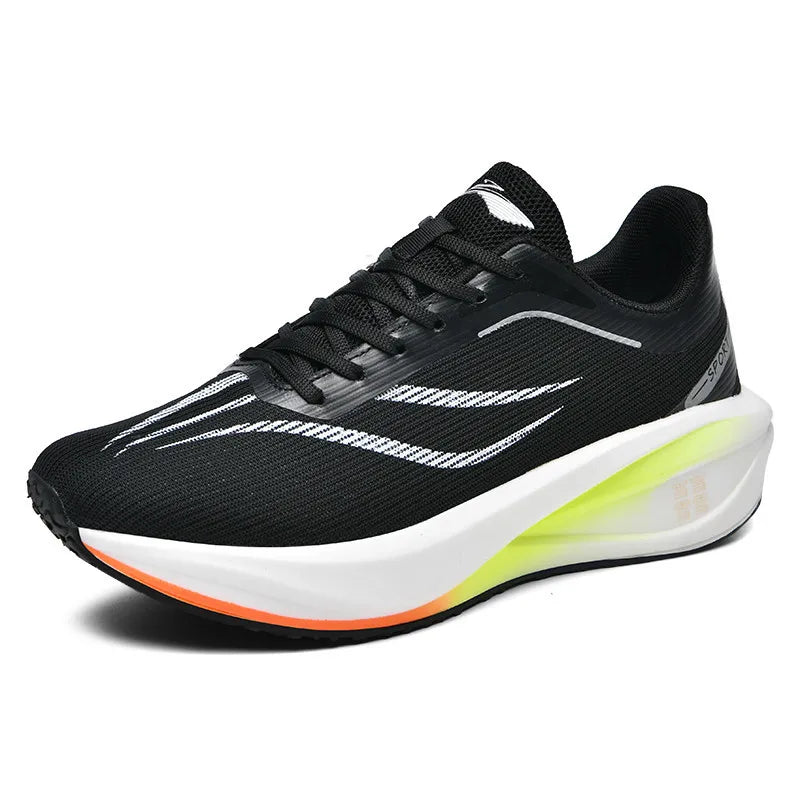 Carbon Plate Athletic Shoes 2025 New Release Unisex Shock-Absorbing Running Footwear for Fitness & Test Use