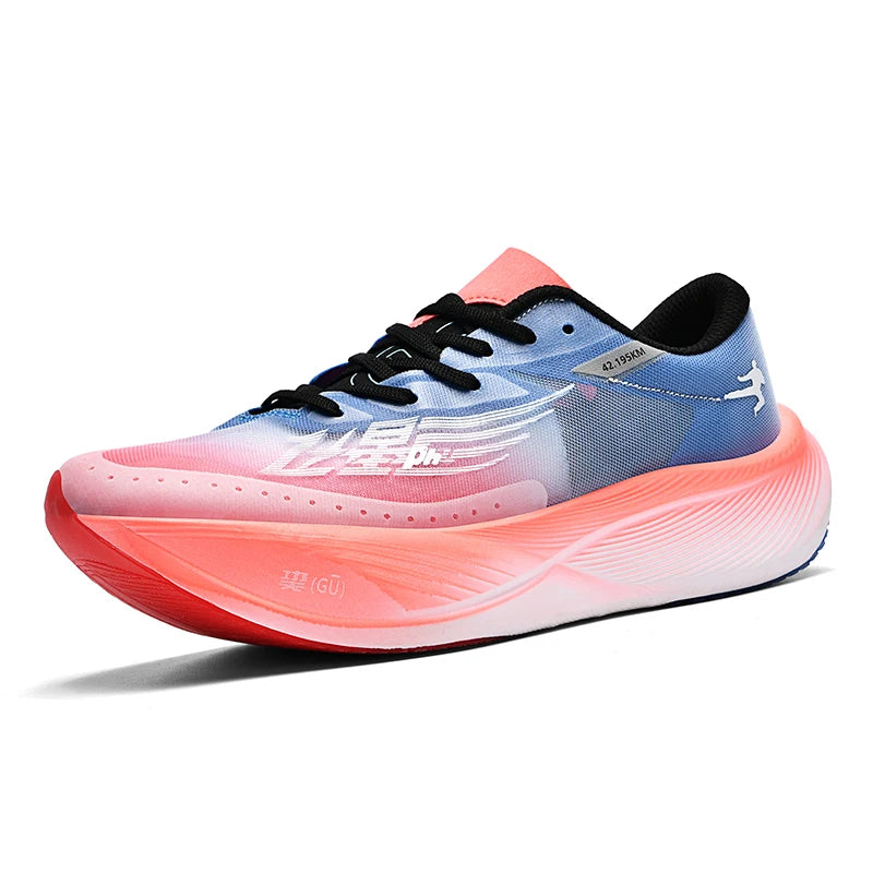 Homens confortáveis malha respirável tênis ultra-leve placa de carbono tênis feminino maratona sapatos de corrida sapato de treinamento de luxo