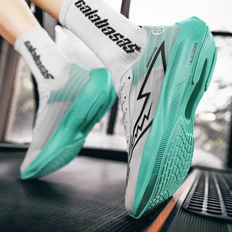 Sapatos esportivos masculinos palma completa placa de carbono tênis de corrida masculino e feminino maratona corrida absorção de choque sapatos de treinamento de atletismo