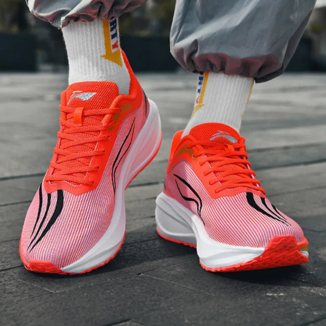 Carbon Plate Athletic Shoes 2025 New Release Unisex Shock-Absorbing Running Footwear for Fitness & Test Use