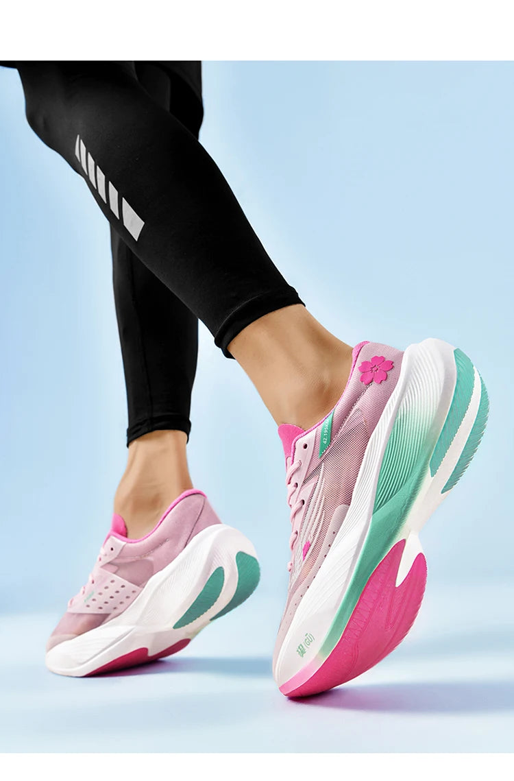 Homens confortáveis malha respirável tênis ultra-leve placa de carbono tênis feminino maratona sapatos de corrida sapato de treinamento de luxo