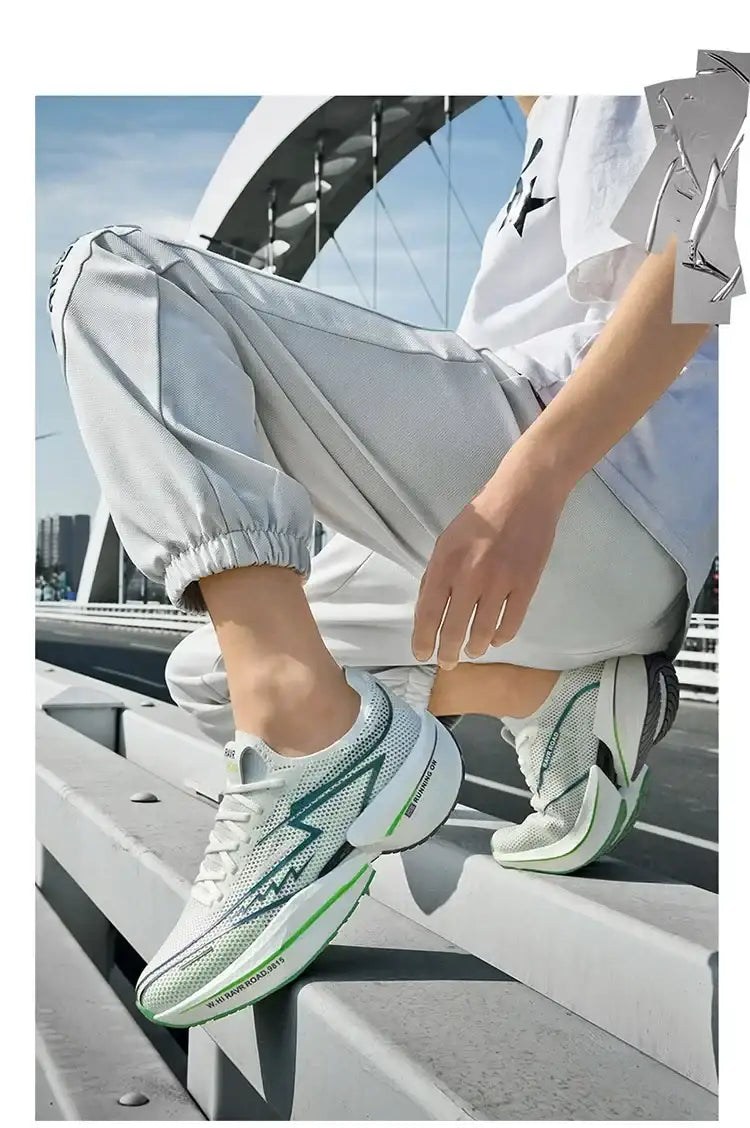 Homens tênis competitivos placa de carbono sapatos esportivos luz respirável sapatos de treinamento atlético desportivo jogging tênis caminhada