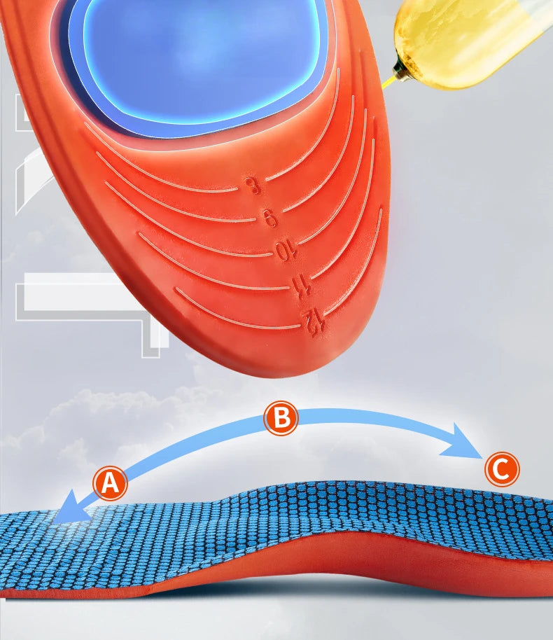 Orthopedic Insoles for Shoes Men Women Brand Arch Support Air Insole for Feet Shock-absorbing Baskets Sport Running Shoe Sole