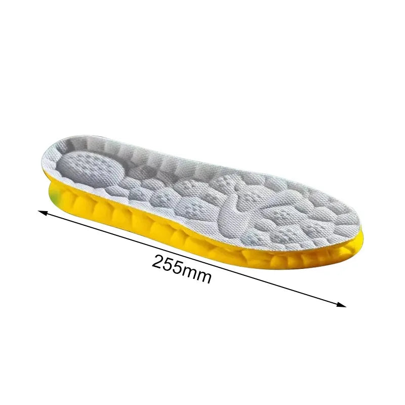 4D Cloud Technology Sports Insoles for Shoes PU Sole Soft Breathable Shock Absorption Cushion Running Orthopedic Care Insoles
