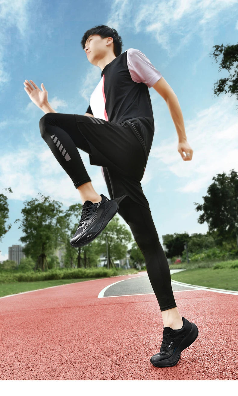 Homens confortáveis malha respirável tênis ultra-leve placa de carbono tênis feminino maratona sapatos de corrida sapato de treinamento de luxo