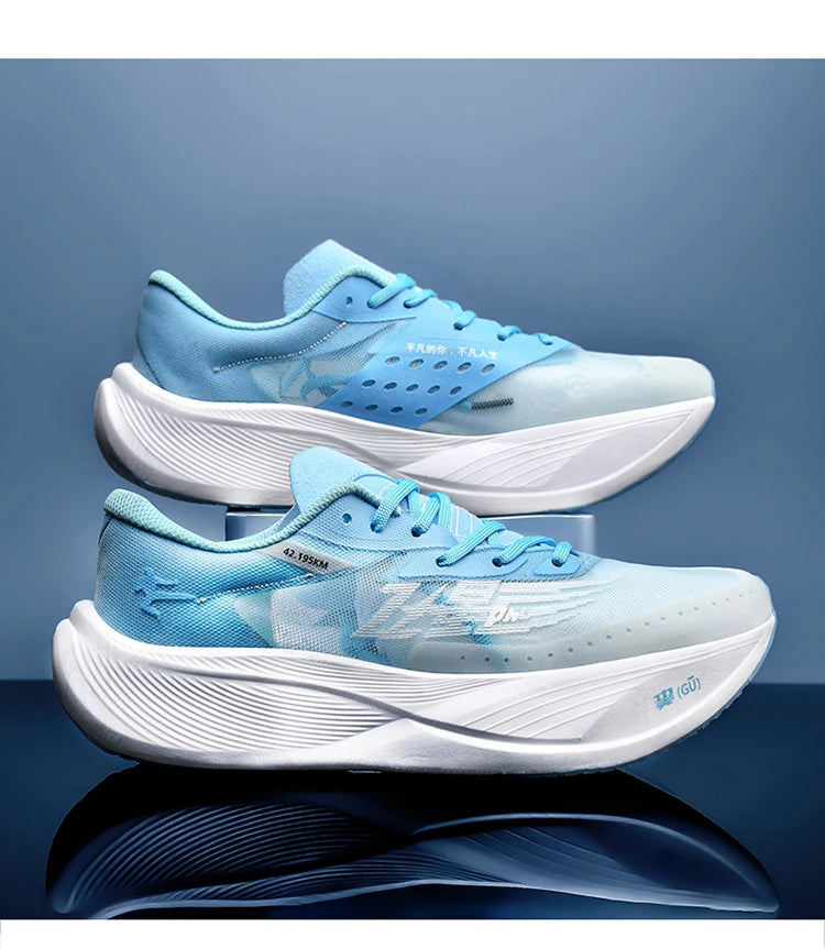Homens confortáveis malha respirável tênis ultra-leve placa de carbono tênis feminino maratona sapatos de corrida sapato de treinamento de luxo