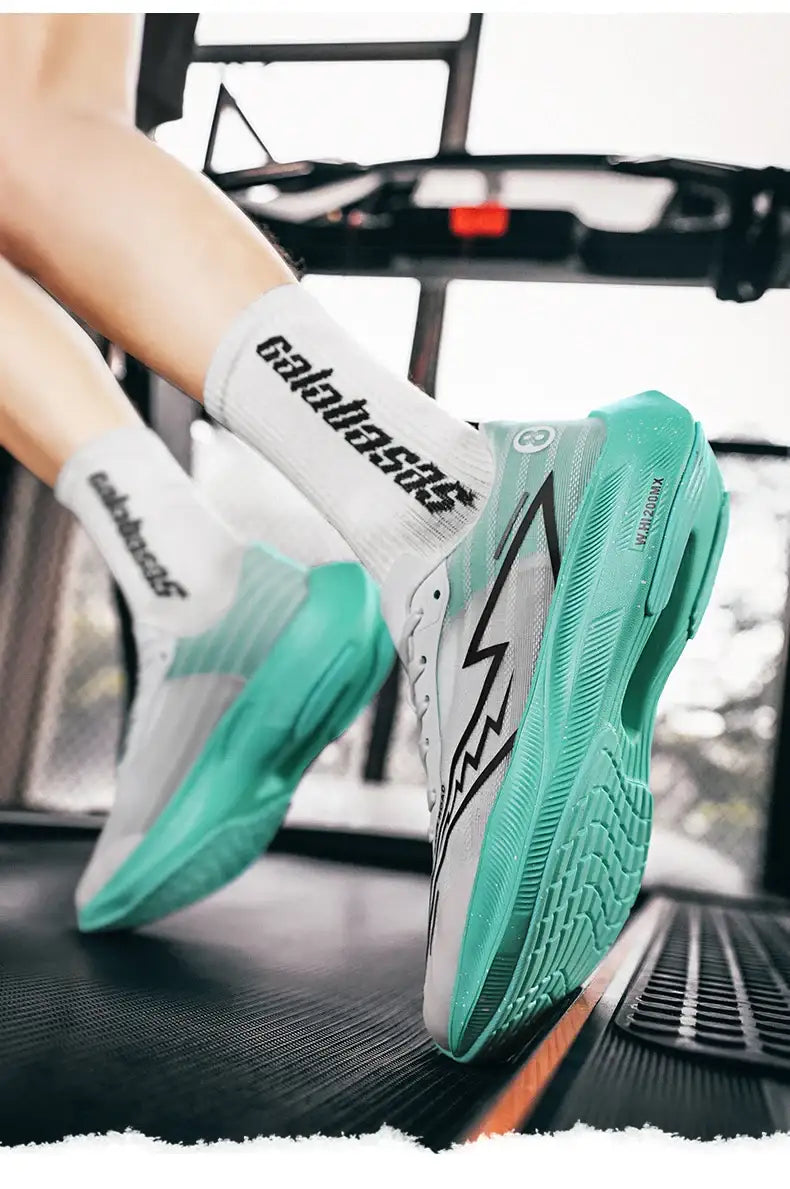 Sapatos esportivos masculinos palma completa placa de carbono tênis de corrida masculino e feminino maratona corrida absorção de choque sapatos de treinamento de atletismo