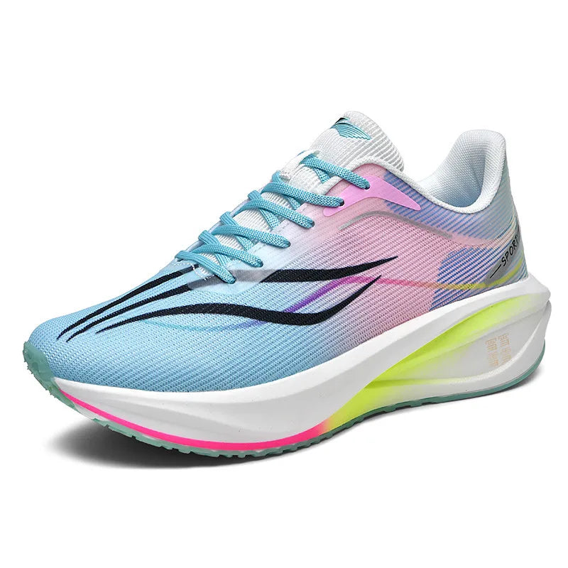 Carbon Plate Athletic Shoes 2025 New Release Unisex Shock-Absorbing Running Footwear for Fitness & Test Use