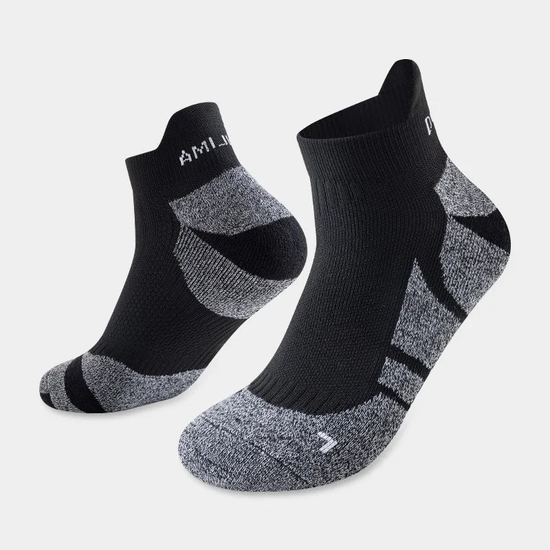 2025 Professional Marathon Running Sock Men Women Sports Fitness Thickened Cushioned Short Tube Low Cut Boat Ankle Socks