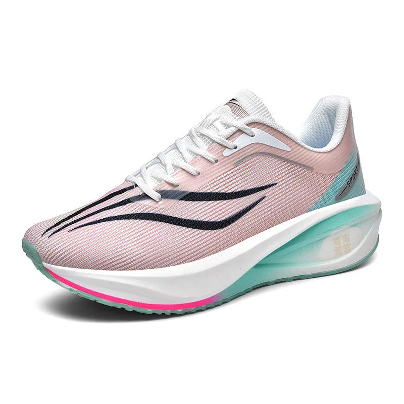 Carbon Plate Athletic Shoes 2025 New Release Unisex Shock-Absorbing Running Footwear for Fitness & Test Use