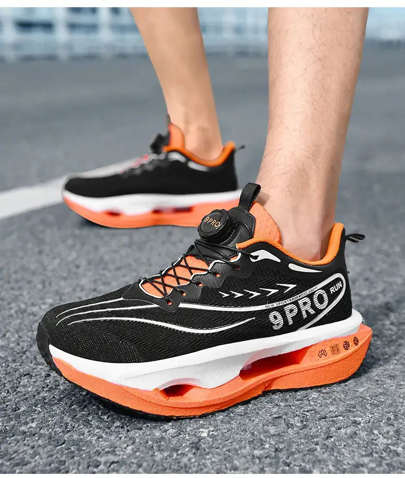 Speciality Carbon Plate Sports Running Shoes Marathon Air Cushion Men Breathable Lightweight Women Comfortable Nonskid Sneakers