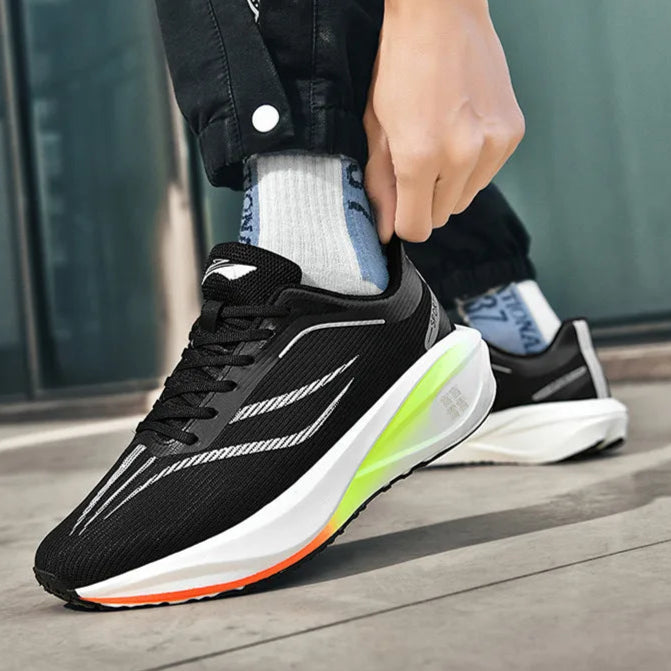 Carbon Plate Athletic Shoes 2025 New Release Unisex Shock-Absorbing Running Footwear for Fitness & Test Use