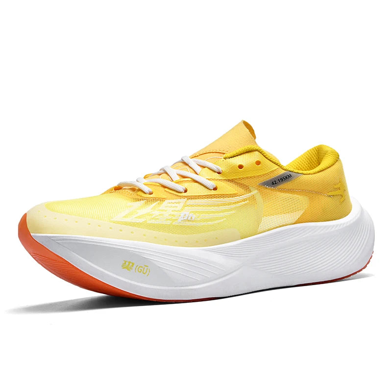 Homens confortáveis malha respirável tênis ultra-leve placa de carbono tênis feminino maratona sapatos de corrida sapato de treinamento de luxo