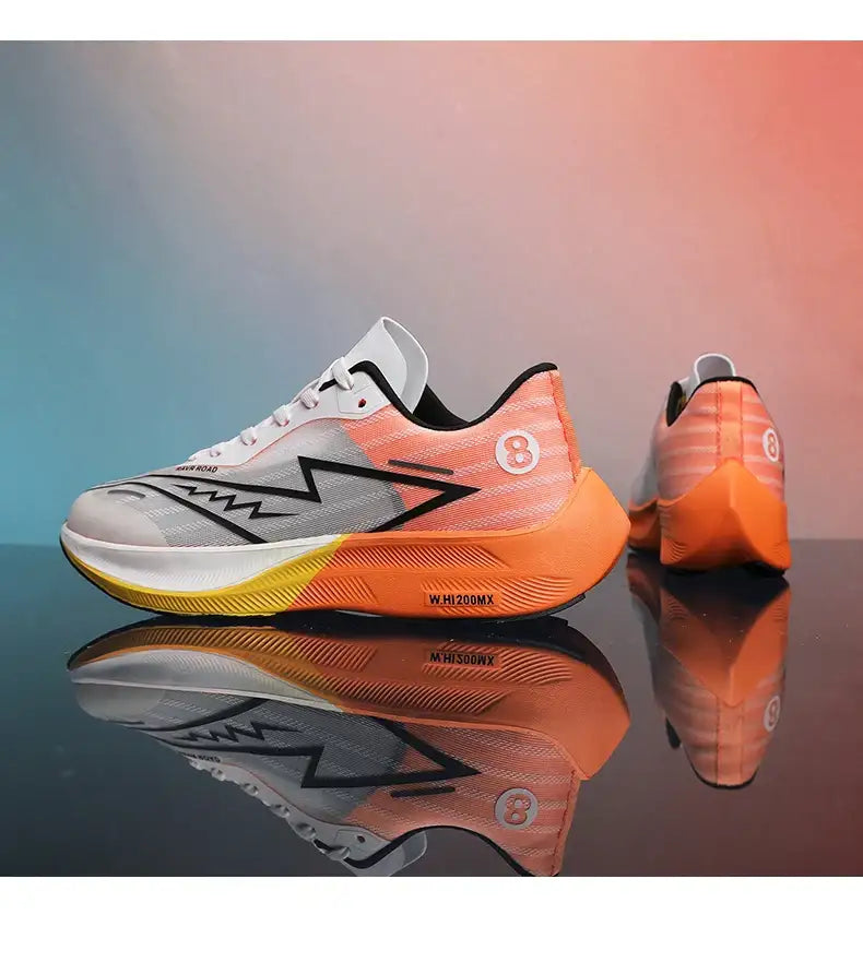 Sapatos esportivos masculinos palma completa placa de carbono tênis de corrida masculino e feminino maratona corrida absorção de choque sapatos de treinamento de atletismo