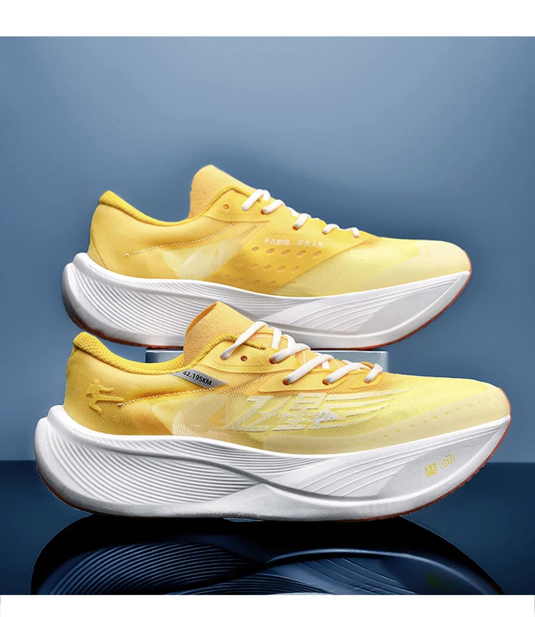 Homens confortáveis malha respirável tênis ultra-leve placa de carbono tênis feminino maratona sapatos de corrida sapato de treinamento de luxo