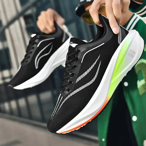 Carbon Plate Athletic Shoes 2025 New Release Unisex Shock-Absorbing Running Footwear for Fitness & Test Use